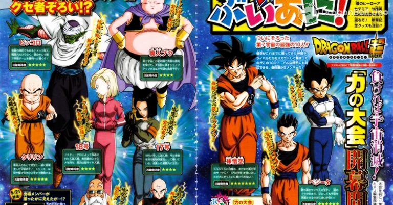 Dragon Ball Super Clasificación de los participantes del Universo 7